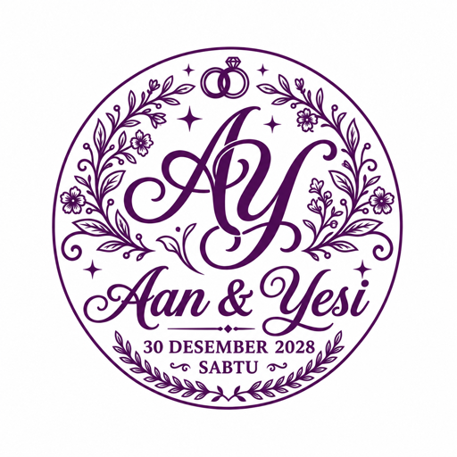 Logo pernikahan Aan dan Yesi